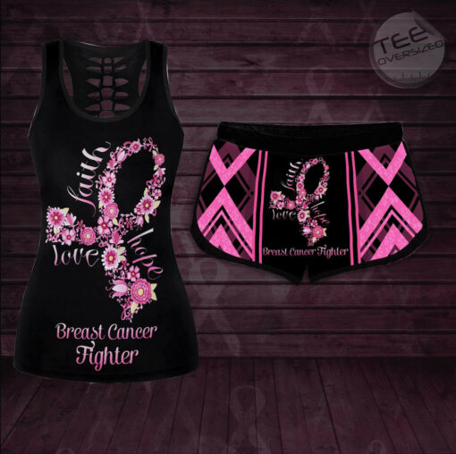 Butterfly Breast Cancer Awareness 3D Tank Shorts Set