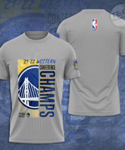 Golden State Warriors T shirt 3D S6 Grey