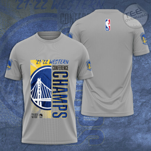 Golden State Warriors T shirt 3D S6 Grey