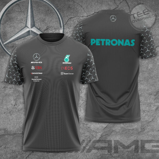 Mercedes AMG Petronas F1 Team 3D T Shirt S3 Gray