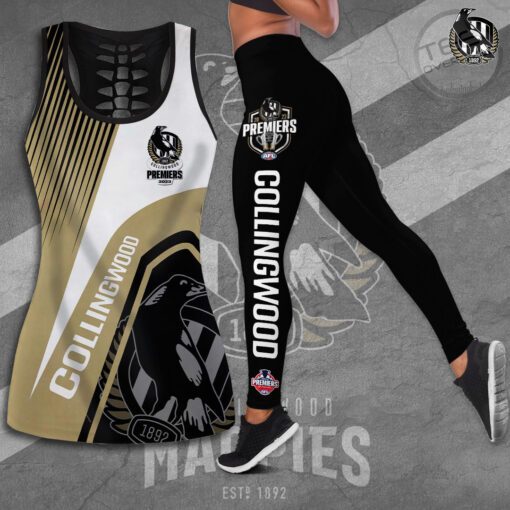 AFL Premiers Collingwood FC Tank Top Leggings set OVS271023S2