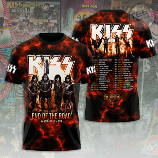 Kiss Band Red Black T shirt OVS0324SN