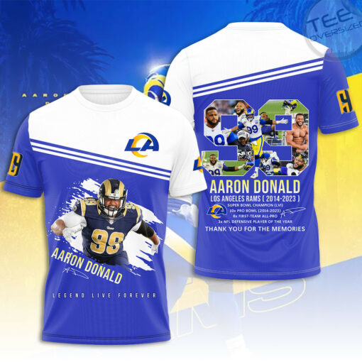 Aaron Donald X Los Angeles Rams T shirt OVS0424ZM