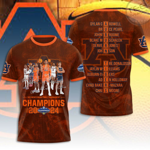 Auburn Tigers Mens Basketball T shirt OVS0424N