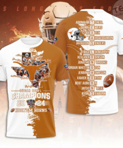 Texas Longhorns Football White Orange T shirt OVS0424J