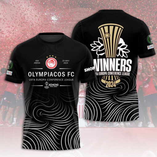 Olympiacos FC Black T shirt OVS0624ZM