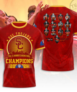 USC Trojans Pac 12 Womens Basketball T shirt OVS0524X