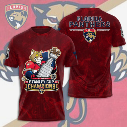 Florida Panthers Red T shirt OVS0824ST