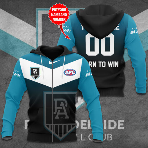 Customized Port Adelaide FC Zip up Hoodie OVS0924SE