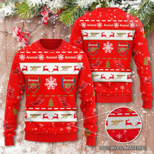 Arsenal 3D Christmas Sweater