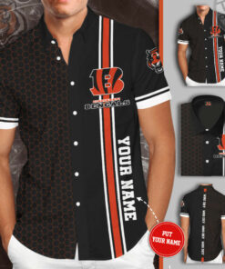 Cincinnati Bengals 3D Short Sleeve Dress Shirt 01