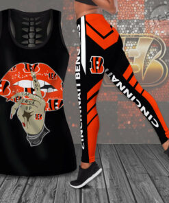 Cincinnati Bengals Hollow Tank Top Leggings 01