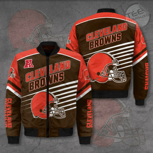 Cleveland Browns 3D Bomber Jacket 01