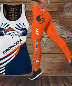 Denver Broncos Hollow Tank Top Leggings