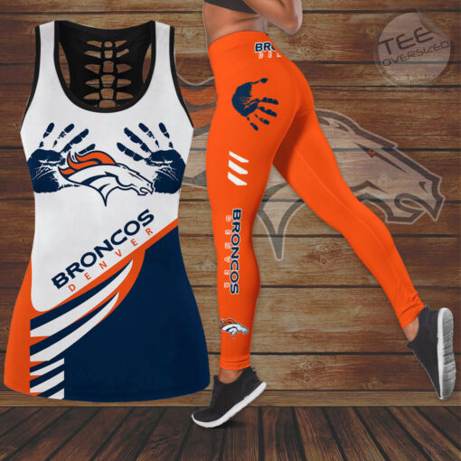 Denver Broncos Hollow Tank Top Leggings