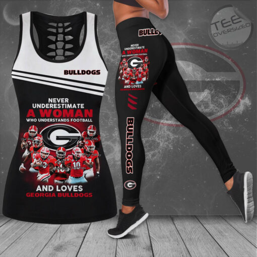 Georgia Bulldogs Hollow Tank Top Leggings 01