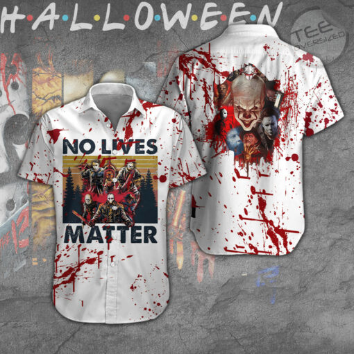 Horror Movies Halloween Sleeve Dress Shirt