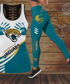 Jacksonville Jaguars Hollow Tank Top Leggings 01