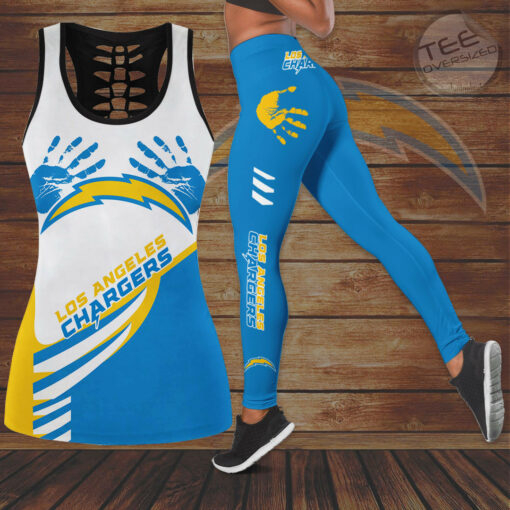 Los Angeles Chargers Hollow Tank Top Leggings