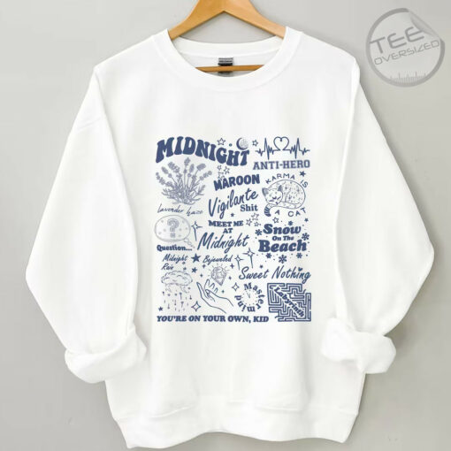 Meet Me At Midnight Oversized Sweatshirt White