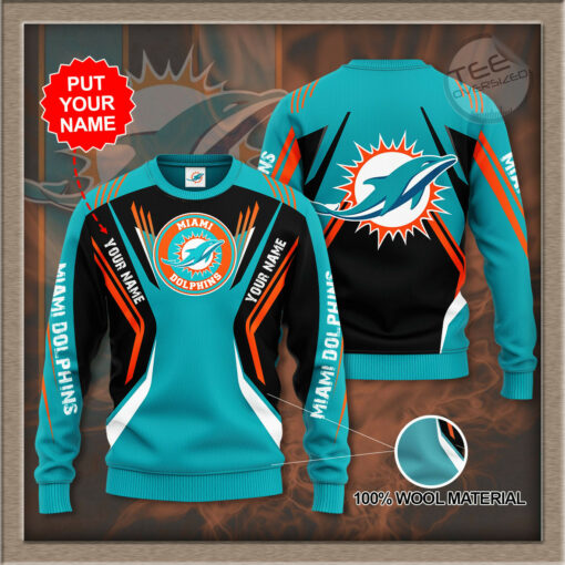 Miami Dolphins 3D sweater 01