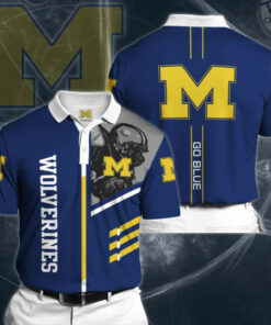 Michigan Wolverines 3D Polo 01