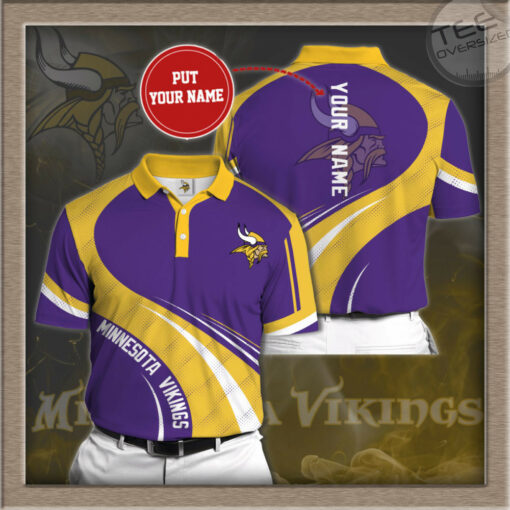 Minnesota Vikings 3D Polo 01