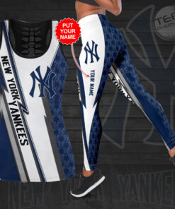 New York Yankees Hollow Tank Top Leggings 01