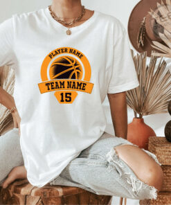 Personalized Basketball White Oversized T shirt