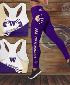 Washington Huskies Hollow Tank Top Leggings 01