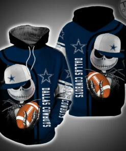 dallas cowboys and jack skellington 3d hoodie