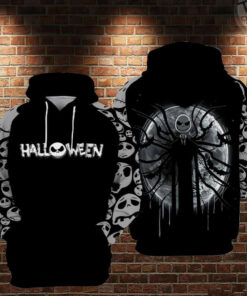 jack skellington slender man black hoodie