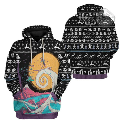 jack skellington surfing hoodie