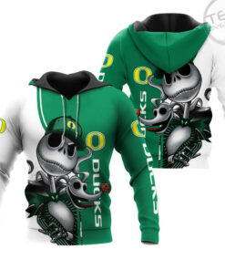 oregon ducks jack skellington and zero 3d hoodie