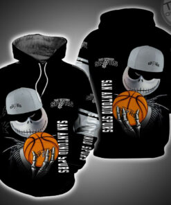 san antonio spurs and jack skellington 3d hoodie